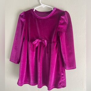 Pink Velvet Dress Toddler Girls 24 Months